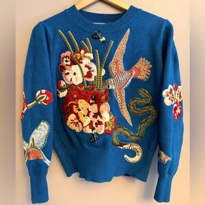 JAPANESE EMBROIDERED SWEATER - sz M/L